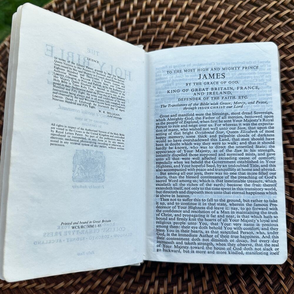 Vintage 1985 Mother-of-Pearl‎ Inlay Holy Bible – owned by Hon. Jim Wright - Picture 6 of 16